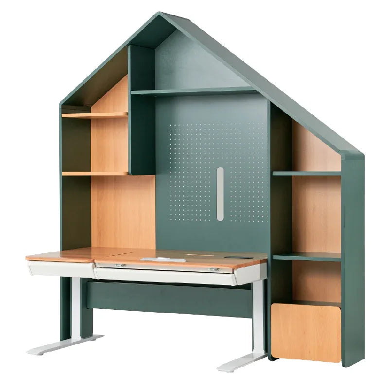 Castle Desk โต๊ะปรับระดับไฟฟ้าเด็ก ท๊อปไม้จริง European Beech - Ergotrend