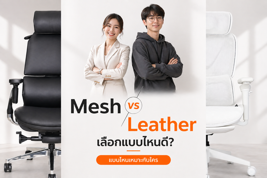 Mesh vs Leather เลือกเก้าอี้แบบไหนดี? เปรียบเทียบชัด นั่งนานแบบไหนสบายกว่า (อัปเดต 2026)