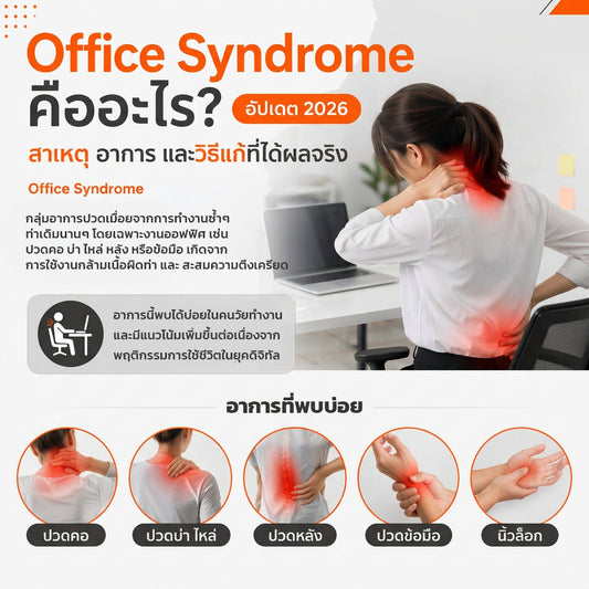 Office Syndrome คืออะไร? สาเหตุ อาการ และ วิธีแก้ที่ได้ผลจริง (อัปเดต 2026)