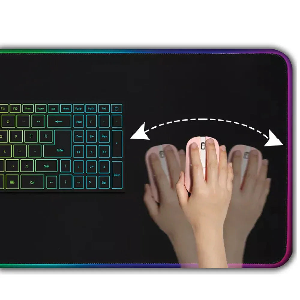 RGB Desk Mat (แผ่นรองเมาส์และคีย์บอร์ดพร้อมไฟอาร์จีบี) - Ergotrend