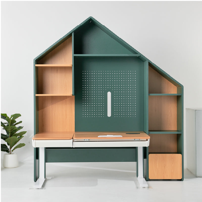 Castle Desk โต๊ะปรับระดับไฟฟ้าเด็ก ท๊อปไม้จริง European Beech