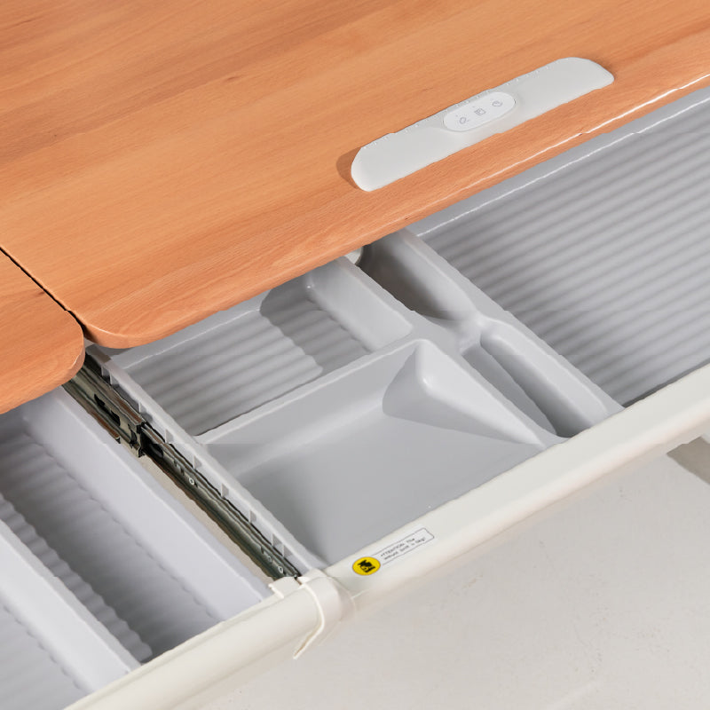 Castle Desk โต๊ะปรับระดับไฟฟ้าเด็ก ท๊อปไม้จริง European Beech