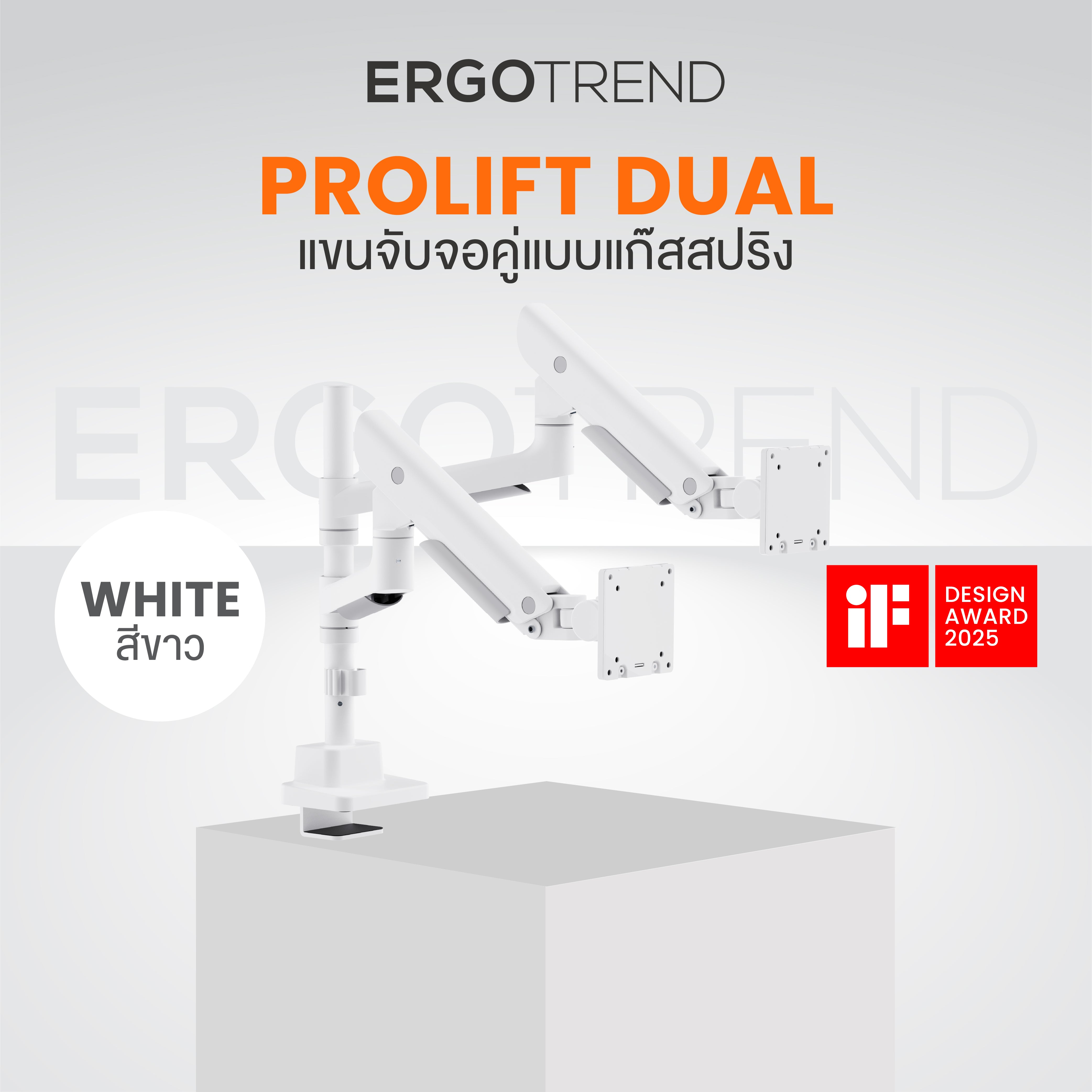 Prolift dual monitor arm แขนจับจอแบบ 2 แขน