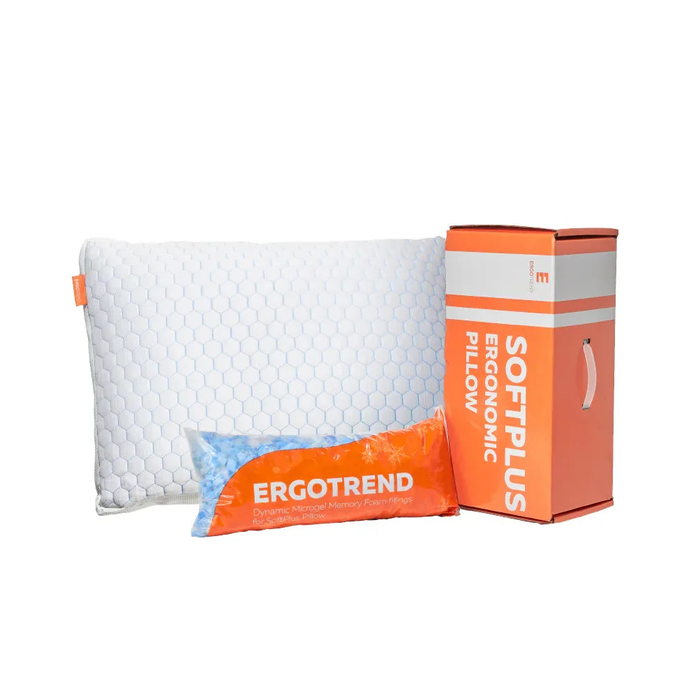 SOFTPLUS PILLOW สีขาว หมอนเพื่อสุขภาพเออร์โกเทรน - Ergotrend