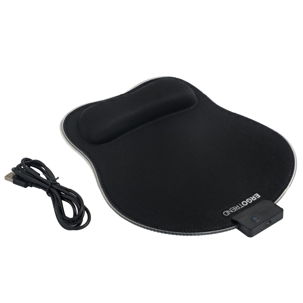 RGB Mouse Pad (แผ่นรองเมาส์พร้อมไฟอาร์จีบีและที่พักข้อมือเพื่อสุขภาพ)