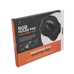 RGB Mouse Pad (แผ่นรองเมาส์พร้อมไฟอาร์จีบีและที่พักข้อมือเพื่อสุขภาพ)