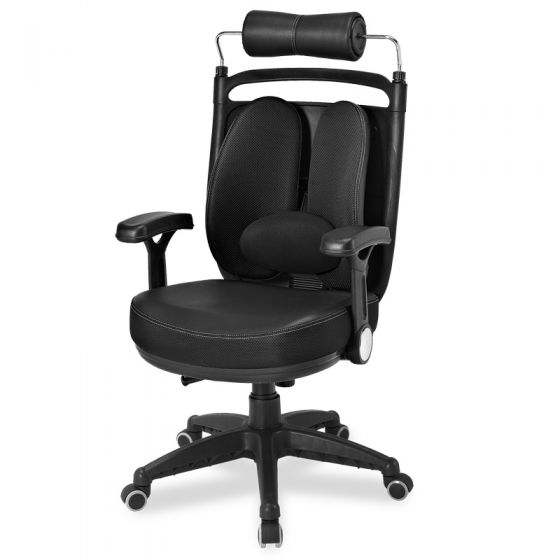 Ergotrend เก้าอี้เพื่อสุขภาพเออร์โกเทรน รุ่น Dual-08BPP หนังสีดำ