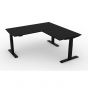 Ergotrend โต๊ะเพื่อสุขภาพเออร์โกเทรน Sit 2 Stand GEN3 (Triple Motor) ขาดำ L- shape 180x75-180x75 ไม้PB